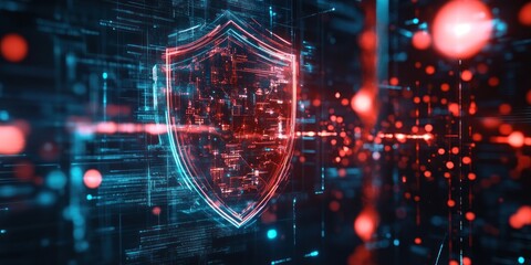 Aufkleber - Digital Shield Protecting Data In Cyberspace