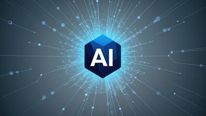 Wall Mural - wallpaper ai business waves and energy