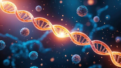 Wall Mural - dna and artificial intelligence, wallpaper
