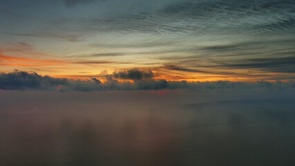 Wall Mural - sea surface and beautiful sunset