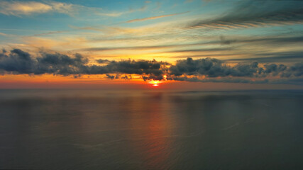 Wall Mural - sea surface and beautiful sunset