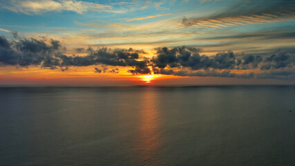 Wall Mural - sea surface and beautiful sunset