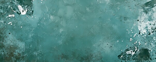 Wall Mural - This is a green aqua grunge backdrop with copy space to place text and design.