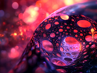 Poster - Modern abstract digital 3d background, copy space