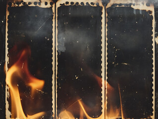 Fototapete - Jpg film burn overlay textures
