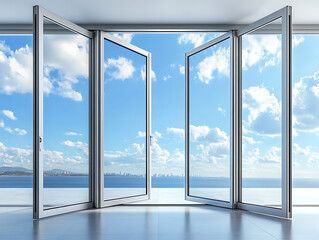Poster - Panels commercial aluminium frame bi-fold doors