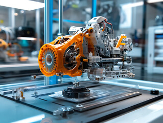 Leinwandbilder - Rapid prototyping concept, the accelerated process of creating scale models or assemblies using 3d printing and cad designs, efficiency in modern design and manufacturing processes