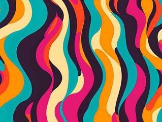 Poster - Retro 1980s or 90s trendy background pattern