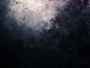 Fototapete - Grainy gradient abstract dark background with bokeh light effects, retro soft textures