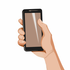 Wall Mural - Smartphone User Icon Vector Illustration