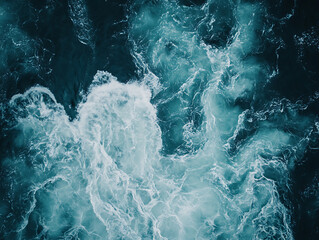 Poster - Top view on water texture background for overlay