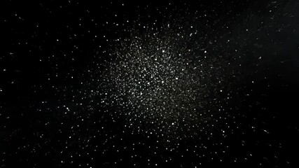 Wall Mural - Vast expanse of stars twinkling in a dark night sky over an uninhabited landscape
