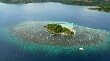 Wall Mural - tropical philippines island and boats