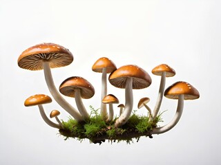 Wall Mural - mushroom on a white background