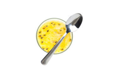 Wall Mural - PNG, Passion fruit mousse, isolated on white background