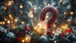 © Abul - Snowy Christmas question mark ornament.