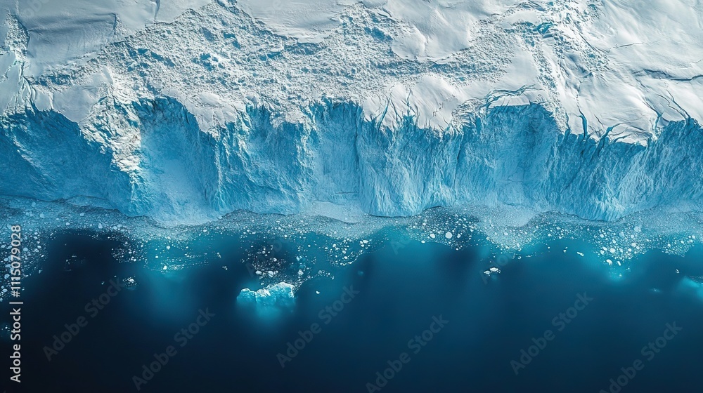 Satellite images highlight the melting glaciers in the north and the ...