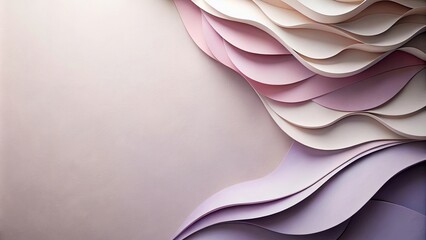 Wall Mural - Abstract Pastel Wave Background Design with Copy Space