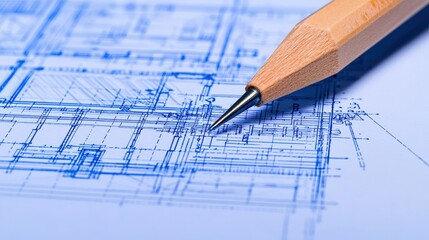 Poster - Engineering blueprint of complex mechanism workshop technical diagram industrial environment close-up view innovative design