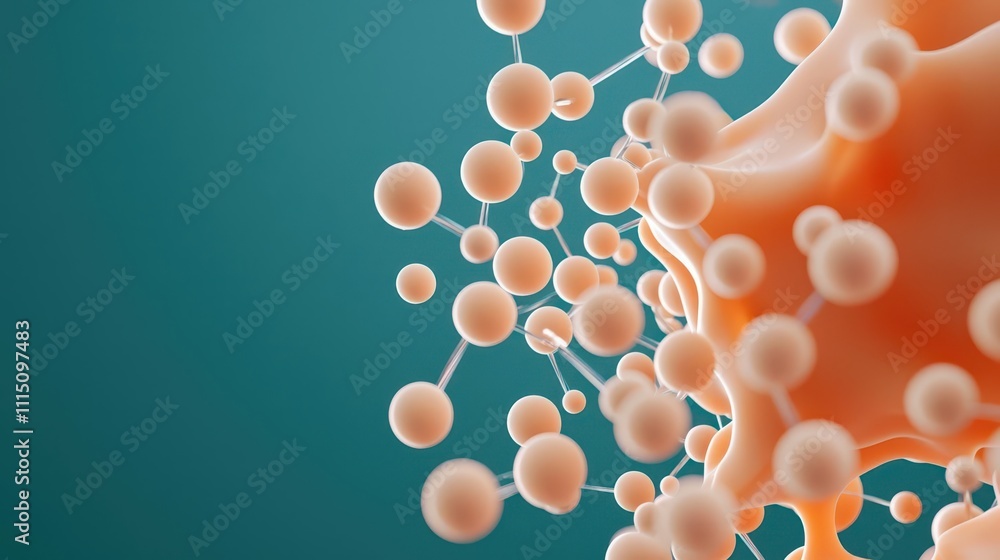 Digital representation of a molecular sieve, atoms passing through ...
