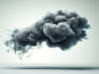 Wall Mural - Dynamic smoke cloud formation abstract art space digital artwork minimalistic environment close-up view atmospheric concept