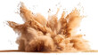 © mustkim - dry sand or soil explosion isolated on a transparent background