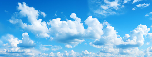Wall Mural - blue sky background with tiny clouds. panorama background