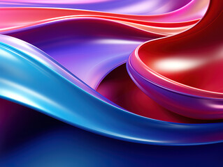 Wall Mural - Eye Catching Wavy Abstract background with rainbow colors