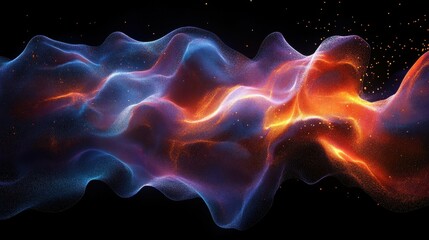 Wall Mural - Bright particles forming shapes