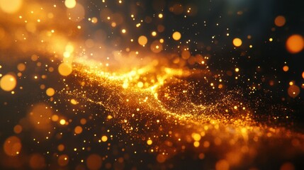 Wall Mural - Bright particles forming shapes