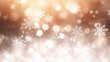 © JINGWEN - Soft Tones Golden Light Christmas Atmosphere with White Snowflakes and Blurry Bokeh Effects on Light Background, Warm Holiday Season Decor, Festive Ambiance for Winter Celebrations