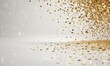 © Prasert - Glittering Golden Confetti Over White Background, colorful confetti, festive atmosphere