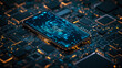 © sommersby - A smartphone rests on a circuit board with illuminated patterns, reflecting a blend of technology and innovation in a dark setting