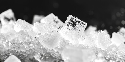 Canvas Print - Pile of salt crystals