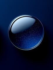 Wall Mural - blue molecules, glass bubbles, , cosmetic moisturizing water molecules,luxury, cosmetic essence, liq