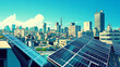 © Daily Stock - A solar-powered smart grid integrating energy from various solar installations across a city, managed by AI to balance supply and demand efficiently.