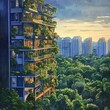 © rookielion - Transforming urban spaces a vibrant green cityscape full of life sustainability and innovation