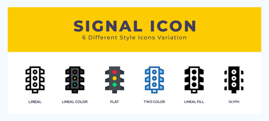 Wall Mural - signal icon symbol. logo illustration with different styles