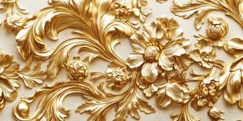 Poster - Gold wall decoration close-up