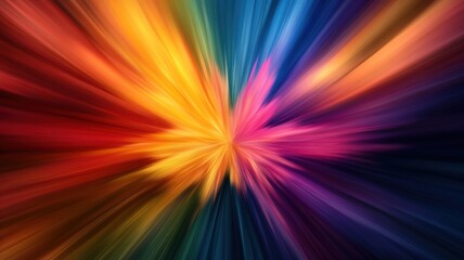 Sticker - dynamic blurred confetti explosion in vibrant colors abstract background celebration artistic perspe