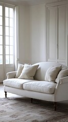 Wall Mural - Elegant White Sofa in a Bright Room