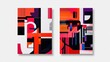 © Napasnan - Vertical posters with bold typographic designs featuring empowering words in contrasting colors, creating a modern display, on white