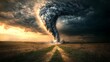 © Sakdecha - Dramatic tornado forming over plains