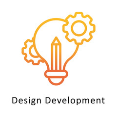 Design Development Vector Gradient Outline Icon. Eps file 10