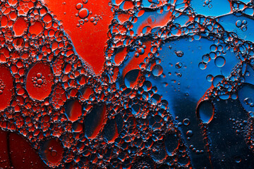 Wall Mural - dynamic red and blue water and paint background