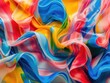 © vefimov - Colorful abstract art with paint splattered textures.
