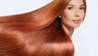 © Marko - woman model with long red ginger silky shining hair for hair products advertising