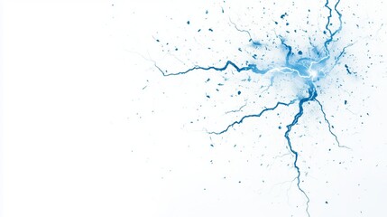 Wall Mural - a scene full of lightning and electric rays isolated on a empty plain clean light background