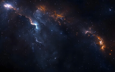 Star clusters, deep space nebulae. Beautiful space landscape. Science fiction.