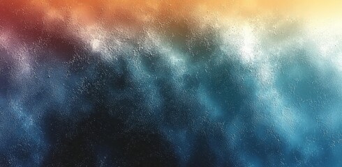 Poster - Background design with light to dark aqua green gradient and smooth noise texture aquamarine banner
